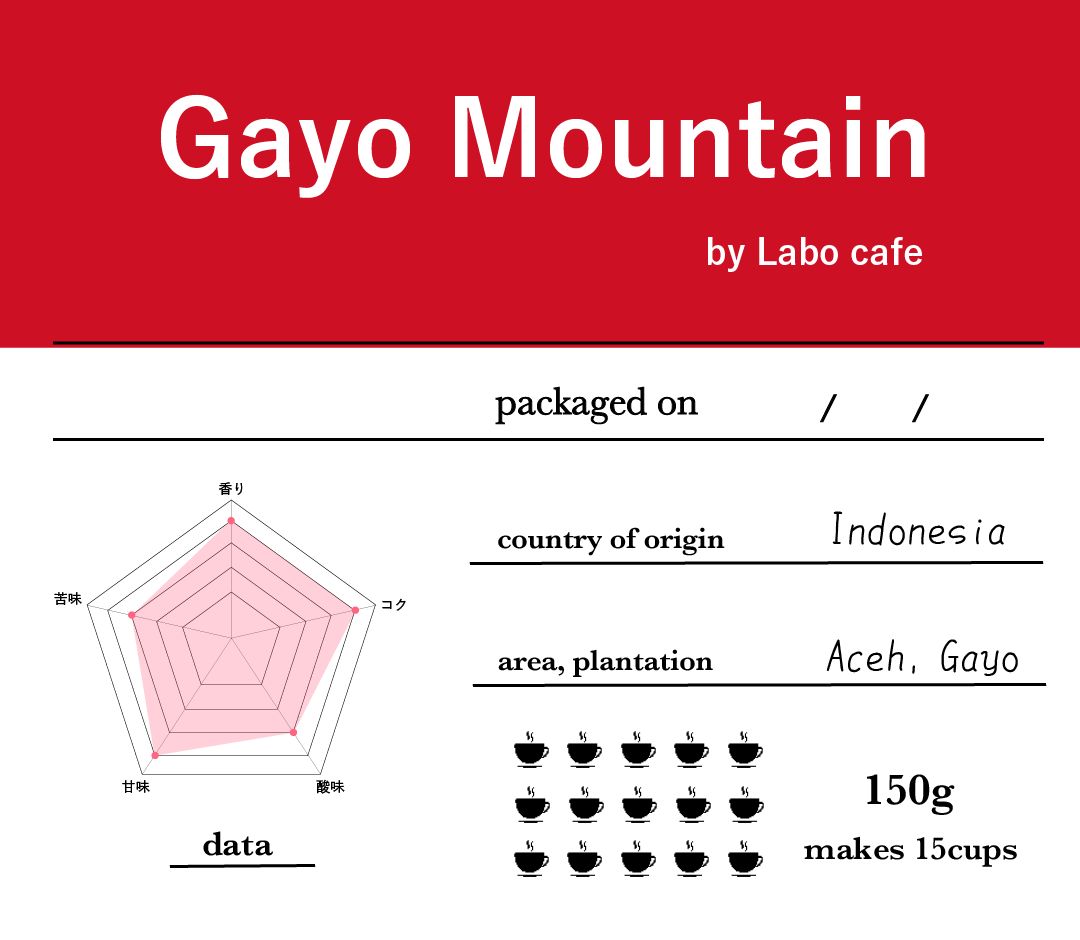 インドネシア・ガヨマウンテン - ラボカフェ