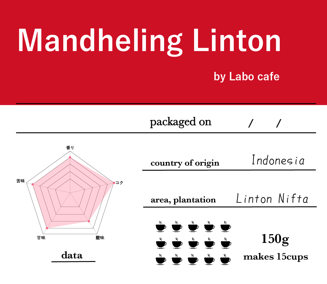 インドネシア・マンデリン・リントン - ラボカフェ